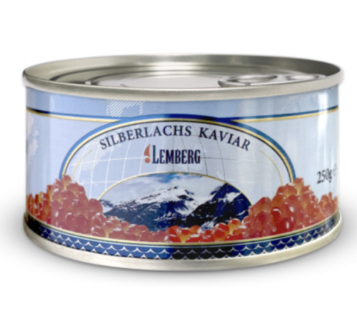 Ікра червона кижуча ТМ Лемберг з/б, 250 грам