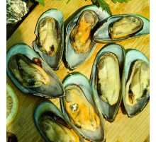 Новозеландские зеленые мидии в половинке ракушки, 1кг/уп