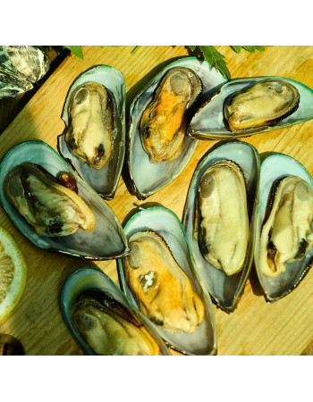 Новозеландські зелені мідії в половинці черепашки, 1кг/уп