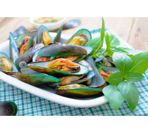 Новозеландські зелені мідії в половинці черепашки, 1кг/уп