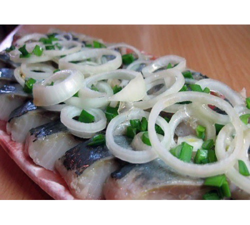 Дунайський оселедець малосольний, дунайка з Вилкове, ціла +-4 шт на 1кг (непатраний)