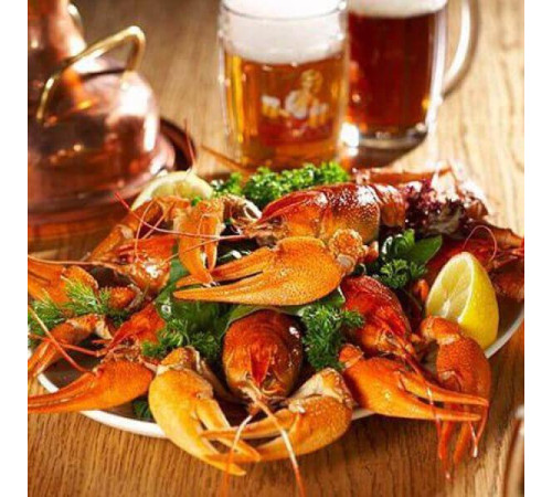 Раки вареные 0,5кг/уп, быстрого приготовления, шоковая заморозка, 15-17шт/упак