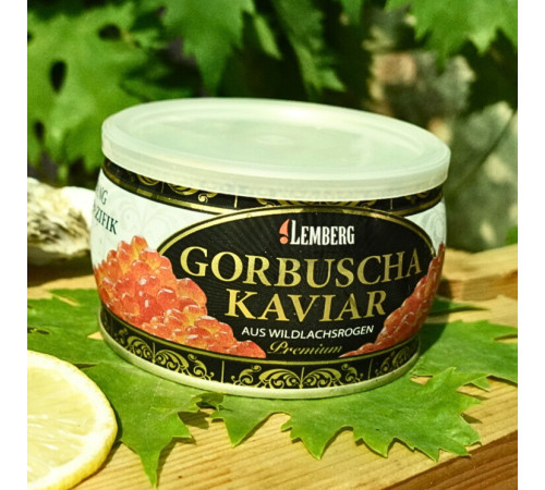 Икра красная лососевая горбуши Лемберг ж/б, 400 грамм