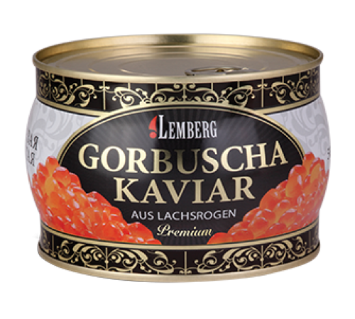 Икра красная лососевая горбуши Лемберг ж/б, 400 грамм