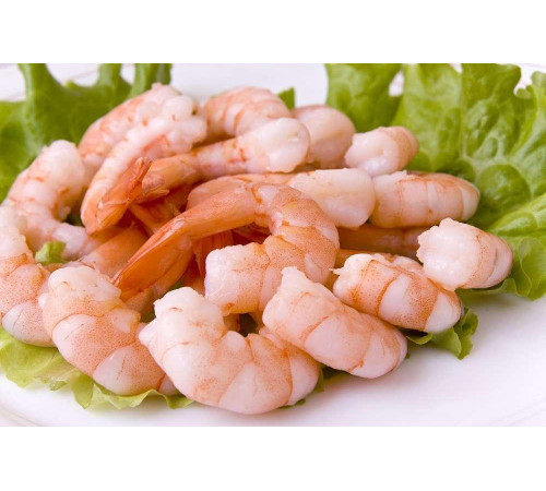Креветки очищені (ваннамей) 31/40, з хвостом, варені