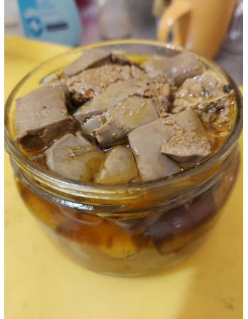 Печінка ската чорноморського зі спеціями (консервована) 500грам