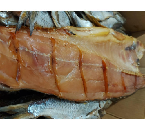 Балык толстолоба холодного копчения  (нарезаем куски вакуум +-0,5-0,7кг), цена за 1кг