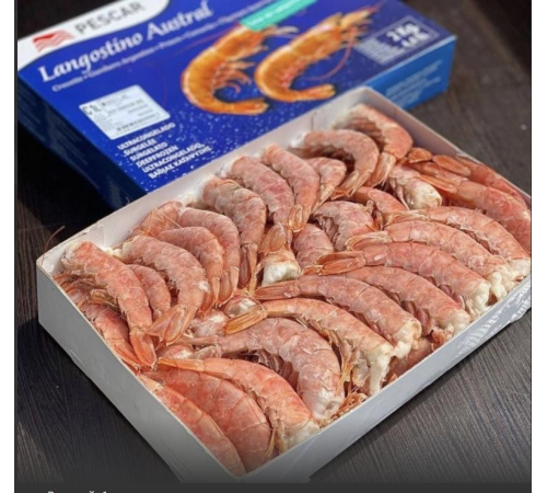 Креветки лангустини без голови, розмір С2, 46-55шт/кг (2кг упаковка). Ціна за 1кг