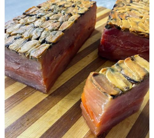 Брус рибний (тунець, масляна, марлін, лосось, мідії), х/к малосол, вакум 300 - 500 гр/уп (ваговий товар)