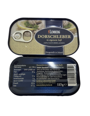 Печінка тріски 115 грам Лемберг, Німеччина