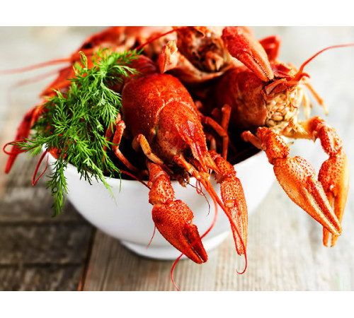 Раки вареные средние 0,8кг/уп, быстрого приготовления, вареномороженые, 20-25шт/упак