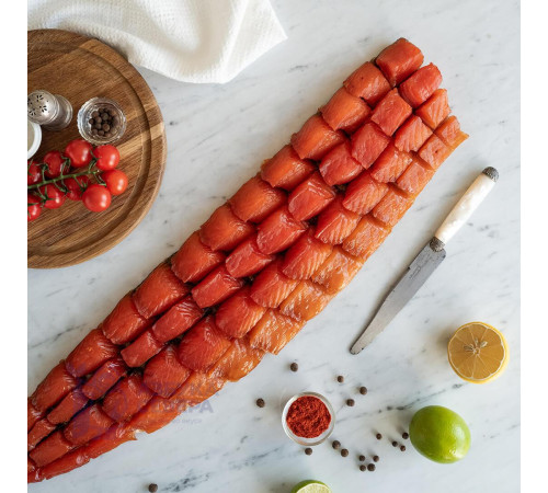 Юкола из лосося вяленая, размер 200 - 400гр/уп (вакуумная упаковка)